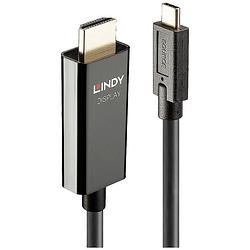 Foto van Lindy aansluitkabel usb-c stekker, hdmi-a stekker 10 m zwart 43317 usb-c-displaykabel