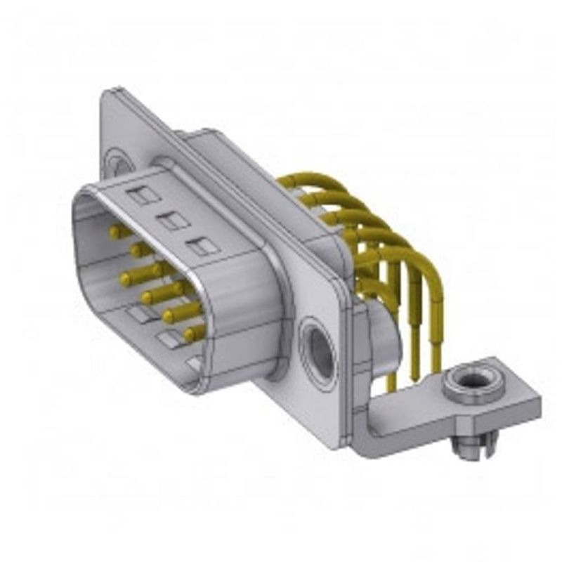 Foto van Deltron connectors deltron dts09 pyc/2 m47un d-sub stekker 90 ° aantal polen: 9 solderen, pinnen 1 stuk(s)