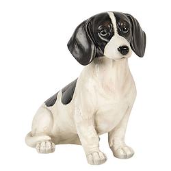 Foto van Clayre & eef witte decoratie hond zittend 37*17*32 cm 6pr2922