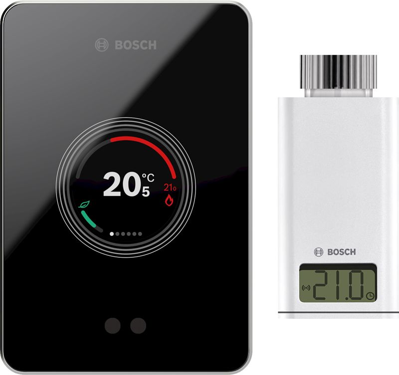 Foto van Bosch easycontrol ct200 zwart + bosch easycontrol smart radiator thermostat rt10-rf