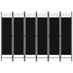 Foto van Vidaxl kamerscherm met 6 panelen 240x180 cm zwart