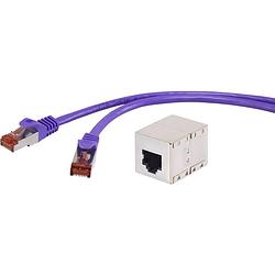 Foto van Renkforce rf-3829090 rj45 netwerkkabel, patchkabel cat 6 s/ftp 20.00 m violet snagless, vergulde steekcontacten 1 stuk(s)