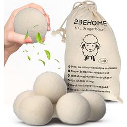 Foto van 2behome 6xl drogerballen voor wasdrogers - gemaakt van 100% nieuw-zeelandse schapen wol - wasdrogerballen - droogballen