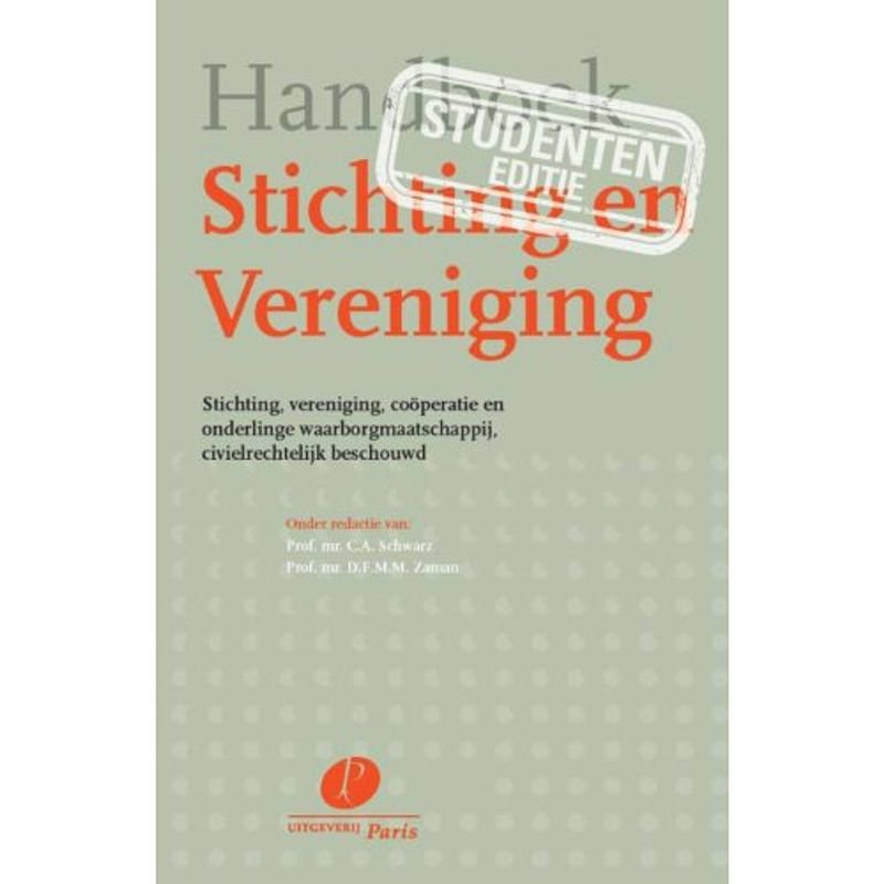 Foto van Handboek stichting & vereniging / studenteneditie