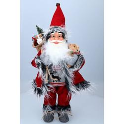 Foto van Christmas gifts kerstman-pop - kerstversiering voor binnen - 46cm - rood