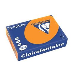 Foto van Clairefontaine trophée intens a4 fel oranje, 210 g, 250 vel