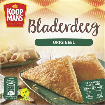 Foto van Koopmans bladerdeeg origineel 10 plakjes 450g bij jumbo