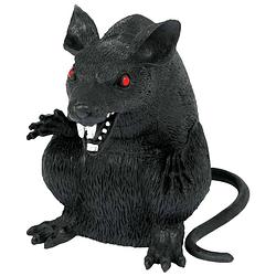 Foto van Halloween fiestas nep rat 23 x 18 cm - zwart -a horror/griezel thema decoratie dieren - feestdecoratievoorwerp