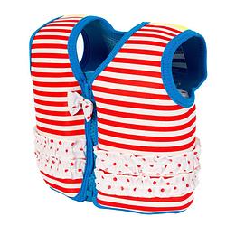 Foto van Konfidence zwemvest stripe junior neopreen rood mt 4-5 jaar