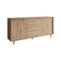 Foto van Meubella dressoir fuzeta - eiken - 180 cm