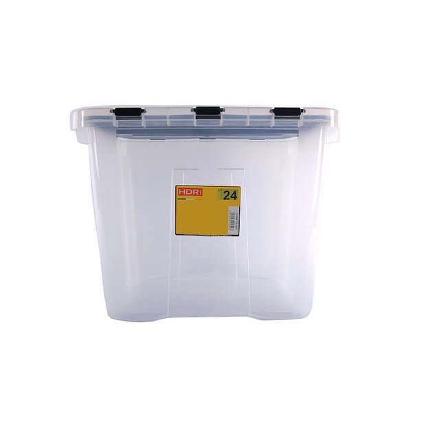 Foto van Opbergbox met deksel heeft inhoud van 24 liter - opbergbox 24 liter 29.5 x 39 x 30 cm