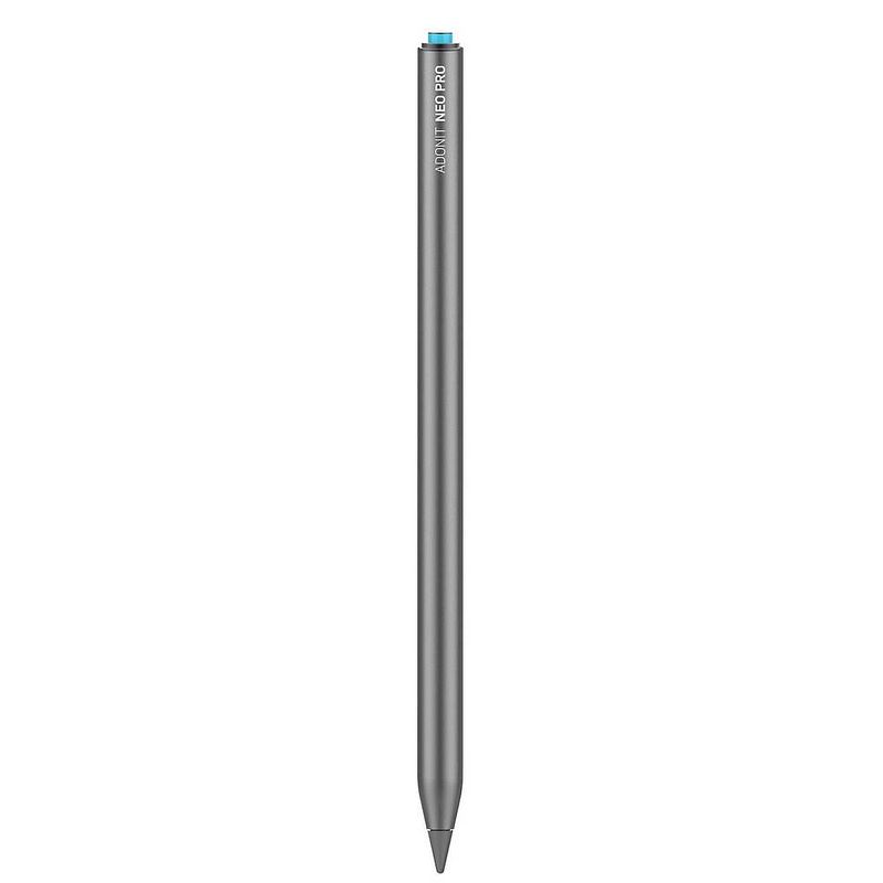 Foto van Adonit neo pro stylus touchpen bluetooth, herlaadbaar grijs