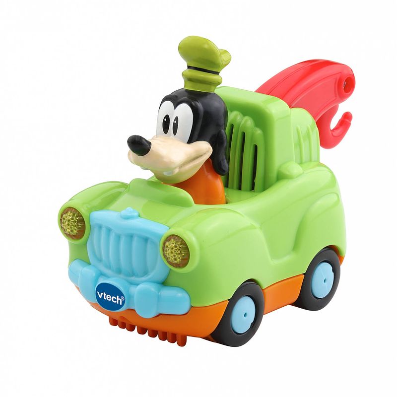 Foto van Vtech toet toet auto: disney goofy takelwagen 10 cm groen