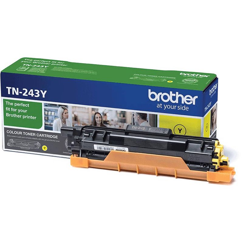 Foto van Brother toner, 1.000 pagina'ss, oem tn-243y, geel 4 stuks