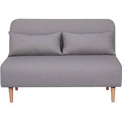 Foto van Bz bank 2 plaatsen - scandinavische grijze stijl - l 130 x d 90 x 81 cm - deplo