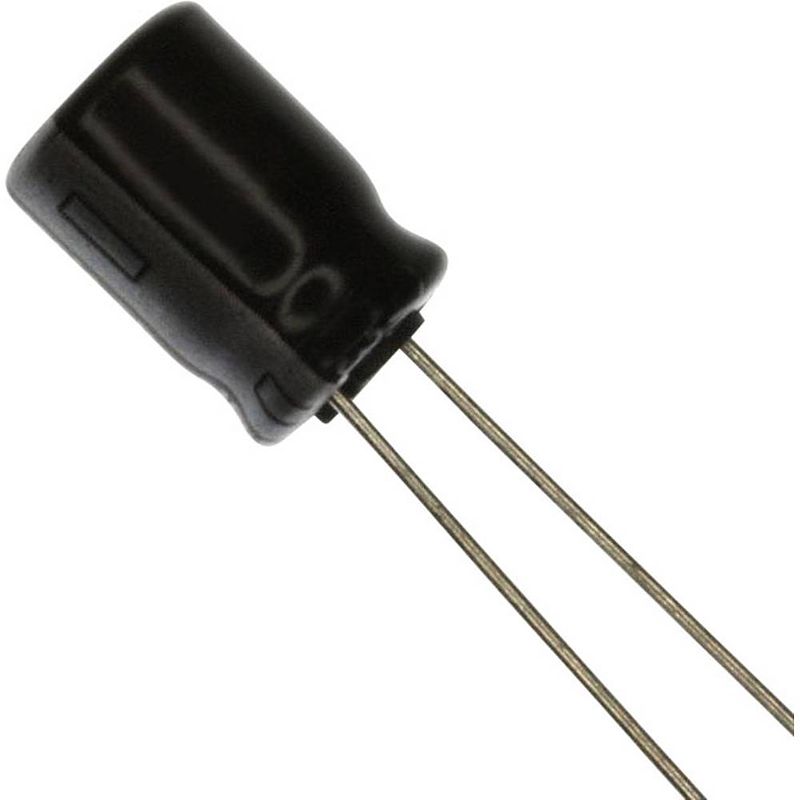 Foto van Panasonic elektrolytische condensator radiaal bedraad 3.5 mm 100 µf 50 v 20 % (ø) 8 mm 50 stuk(s)