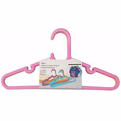 Foto van 16x kledinghangers voor kinder/babykleding roze/groen/oranje 29 x 0,2 x 15 cm - kledinghangers