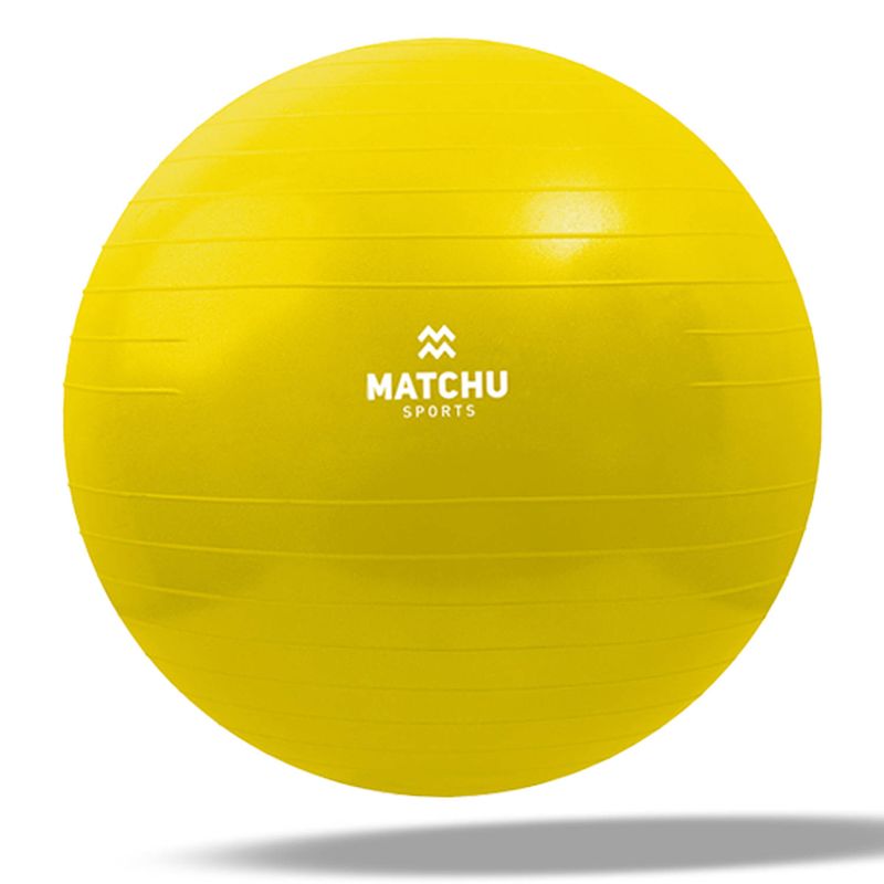 Foto van Matchu sports fitnessbal 45cm - geel - ø 45cm