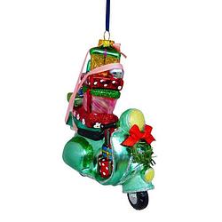 Foto van Sareva kerstbal scooter met cadeautjes