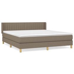 Foto van The living store boxspringbed v4 - 203 x 183 x 78/88 cm - pocketvering matras - middelharde ondersteuning -