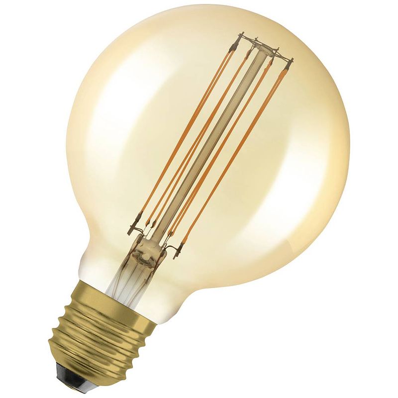 Foto van Osram 4058075761759 led-lamp energielabel g (a - g) e27 globe 5.8 w = 40 w warmwit (ø x h) 95 mm x 95 mm 1 stuk(s)