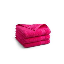 Foto van Seashell hotel collectie handdoek - roze - 3 stuks - 50x100cm