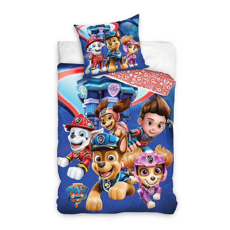 Foto van Paw patrol dekbedovertrek - eenpersoons - 140x200 cm - kussensloop 60x70 cm - katoen - multi - hot item!