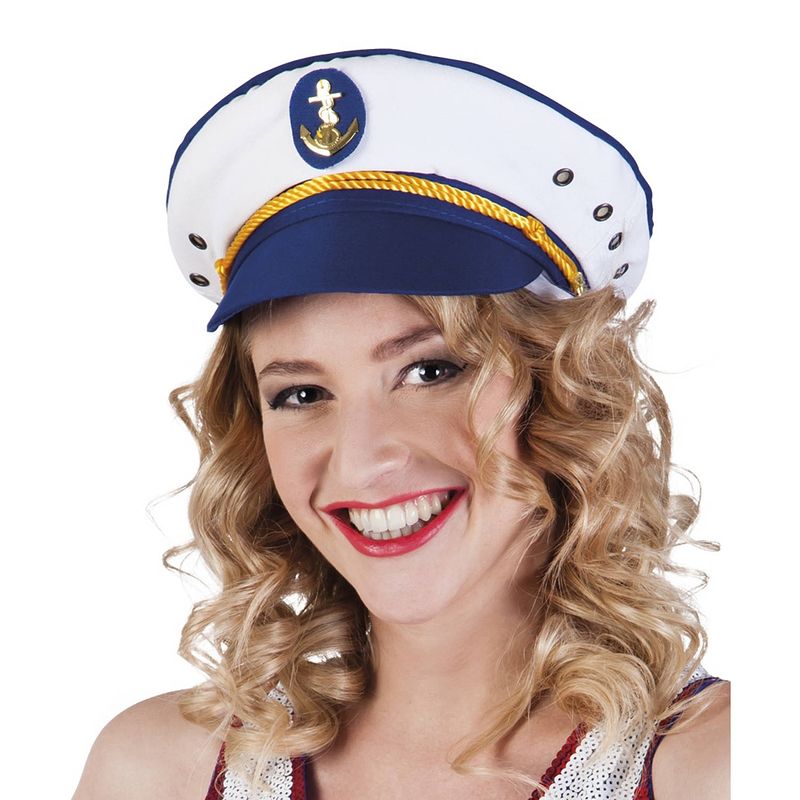 Foto van Boland pet captain joyce wit/blauw