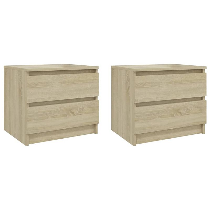 Foto van The living store nachtkastjes 2 st 50x39x43-5 cm spaanplaat sonoma eikenkleurig - kast