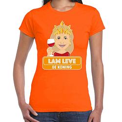 Foto van Oranje koningsdag t-shirt - lam leve de koning - maxima - dames 2xl - feestshirts