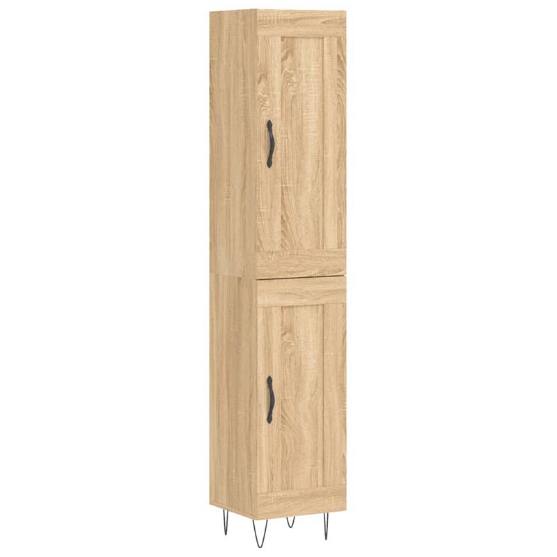 Foto van Vidaxl hoge kast 34,5x34x180 cm bewerkt hout sonoma eikenkleurig