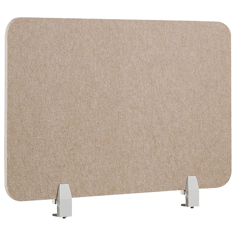 Foto van Beliani split - bureauscheidingswand-beige-polyester