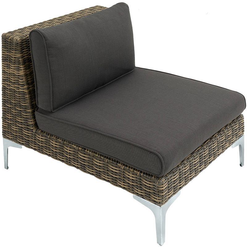 Foto van Tectake® - modulaire wicker set villanova natuur middendeel - 404417