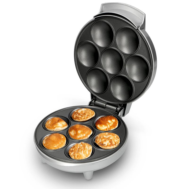 Foto van Poffertjes maker / comfortbakery met indicatielampje en antiaanbaklaag trebs 99260 zilver