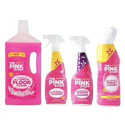 Foto van Combinatieset: the pink stuff - vloerreiniger + multi-purpose cleaner spray + raam- en glasreiniger + toilet cleaner