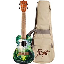 Foto van Flight art series auc-33 jungle concert ukelele met gigbag