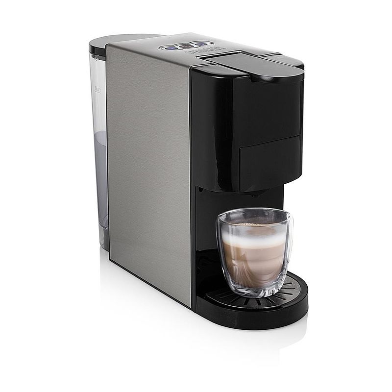 Foto van Princess 249450 multi capsule koffiezetapparaat staal 4-in-1 - 19 bar - geschikt voor meerdere koffiesoorten