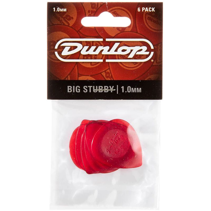 Foto van Dunlop big stubby pick 1.0 mm plectrum set 6 stuks