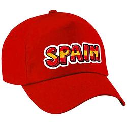 Foto van Spanje landen voetbal pet rood volwassenen ek / wk - verkleedhoofddeksels