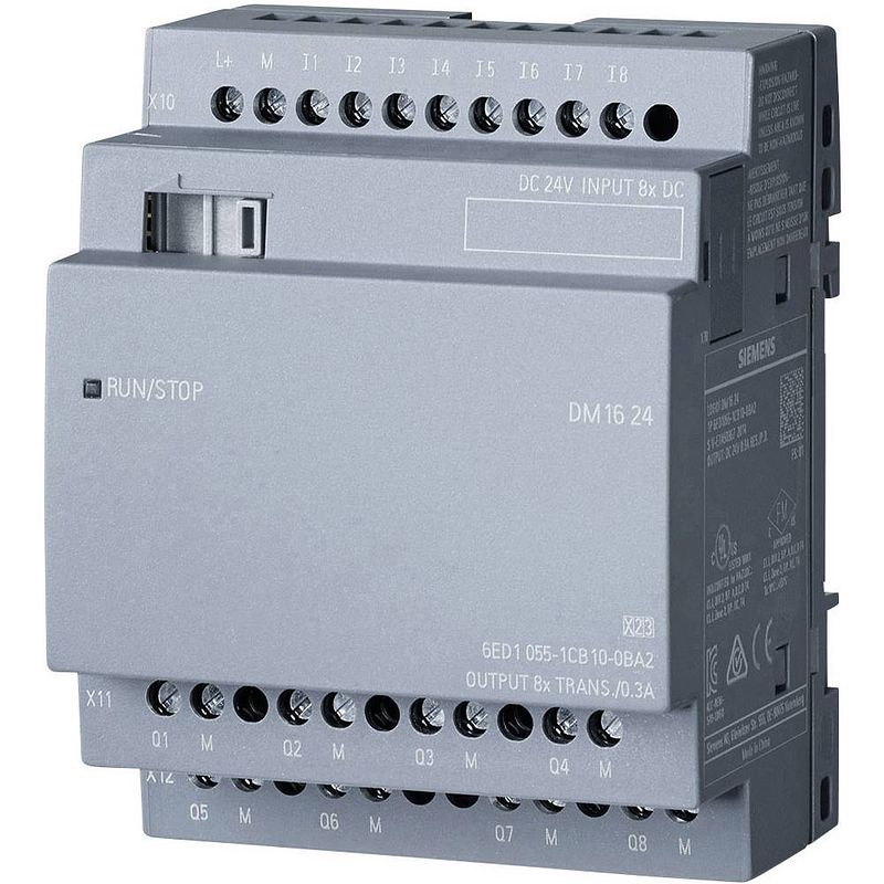 Foto van Siemens logo! dm16 24 0ba2 plc-uitbreidingsmodule 24 v/dc