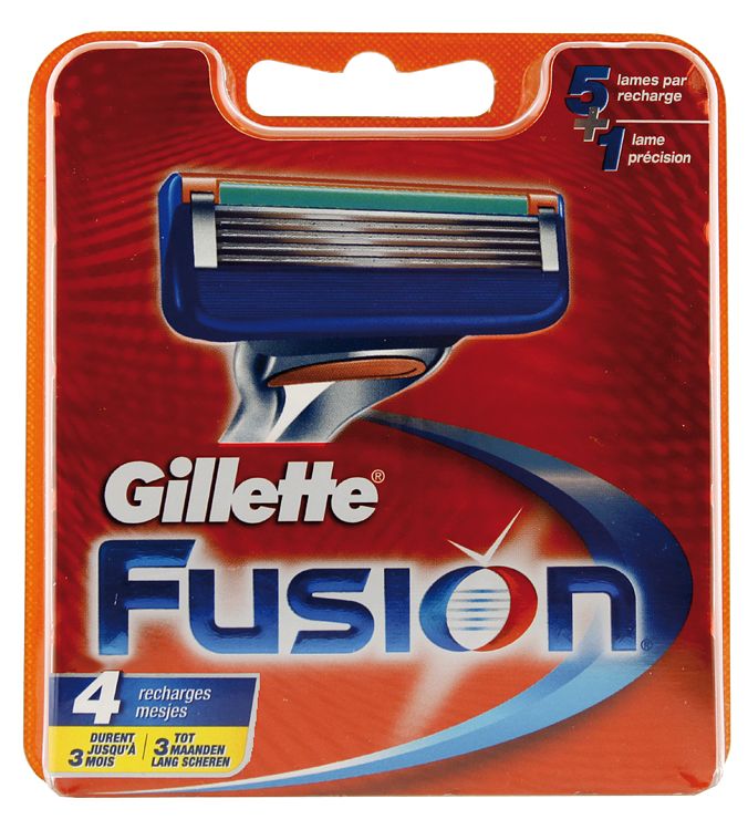 Foto van Gillette fusion scheermesjes - 4stuks