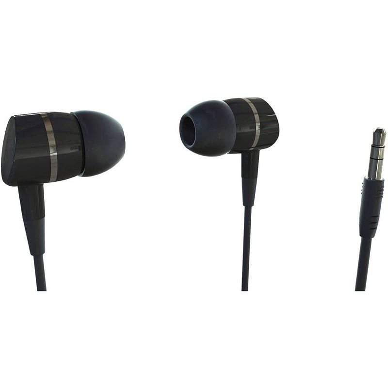 Foto van Vivanco solidsound black in ear oordopjes kabel zwart