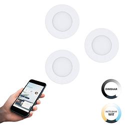 Foto van Eglo connect.z fueva-z smart inbouwlamp - ø 8,5 cm - wit - set 3 spots