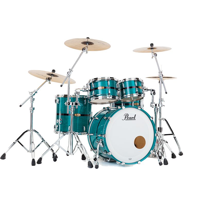 Foto van Pearl mp4c924xsp-s/c850 masters maple pure 4-delige shell set aqua turquoise stripe