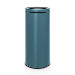 Foto van Brabantia touch bin flat top 30 l - reflective blue