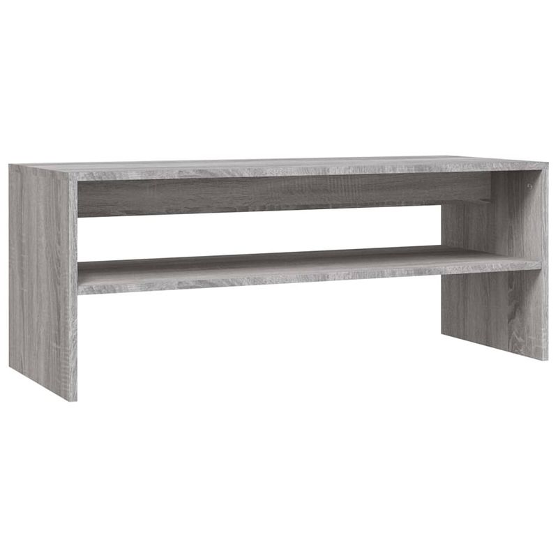 Foto van Vidaxl salontafel 100x40x40 cm bewerkt hout grijs sonoma eikenkleurig