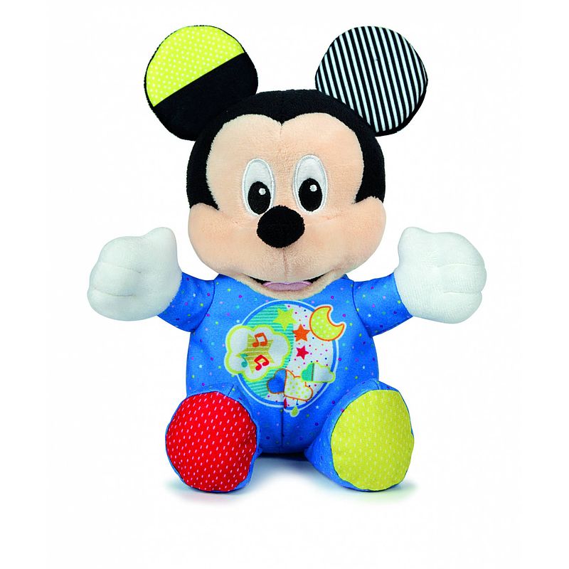 Foto van Clementoni knuffel met muziek en licht mickey mouse blauw