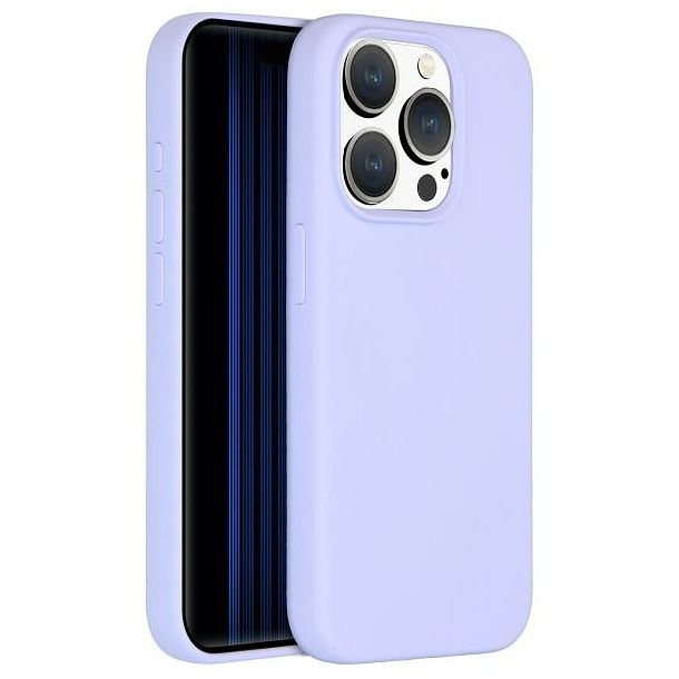 Foto van Accezz liquid silicone backcover met magsafe iphone 15 pro telefoonhoesje paars