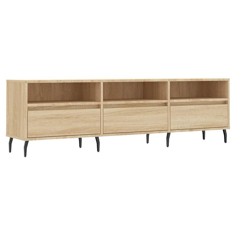 Foto van The living store tv-meubel sonoma eiken - 150 x 30 x 44.5 cm - opbergruimte