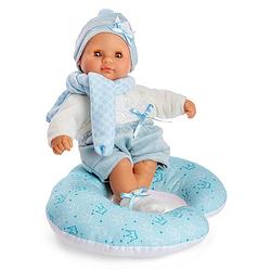 Foto van Berjuan babypop met accessoires junior 34 cm blauw 7-delig